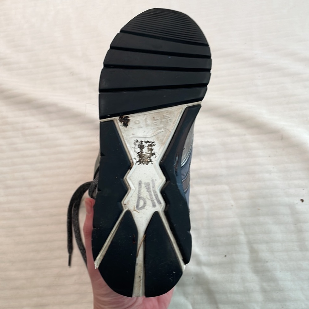 Voile Blanche leather nylon textile sneakers black silver Size 37 US 7 - Picture 5 of 16